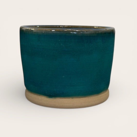 ap pottery turquoise & blue cup