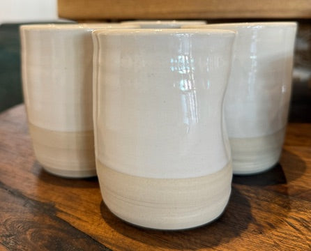 ap pottery - white thumb cup