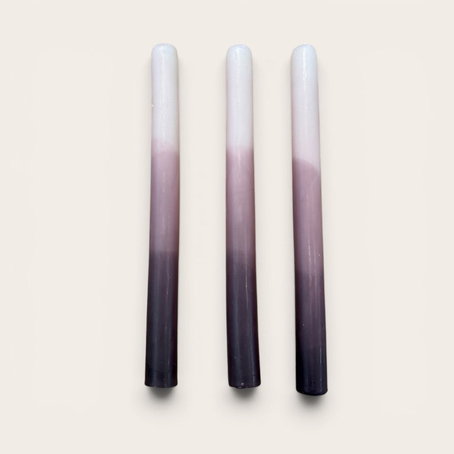 Oaxacan Wide Hand-Poured Ombré Taper Candles
