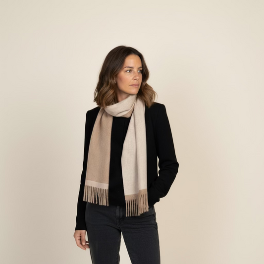 100% Peruvian Baby Alpaca Double-faced Scarf