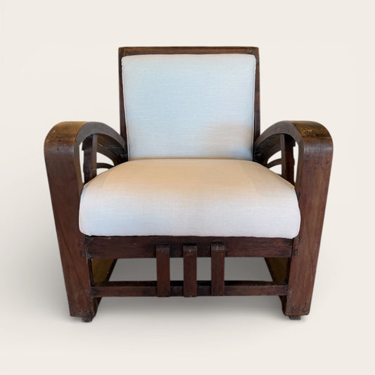Antique Teak Occasional Armchair