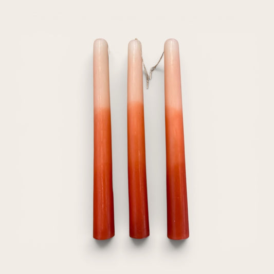 Oaxacan Wide Hand-Poured Ombré Taper Candles