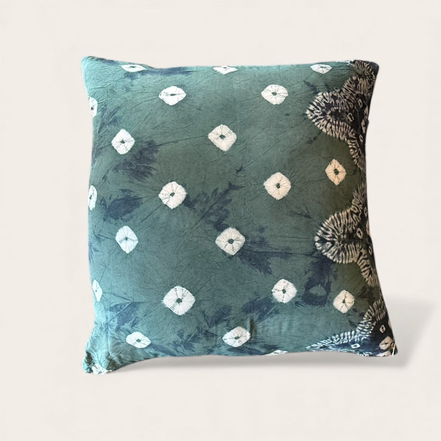 found. Collection Hand-Batik Tye-Dye Silk Pillowcase Ocean Hues