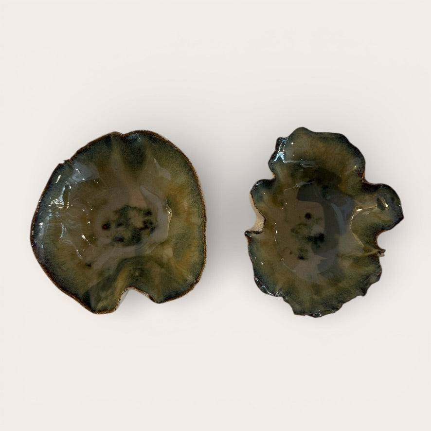 ap pottery small sage dish