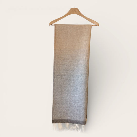 Ombre Baby Alpaca Throw Grey