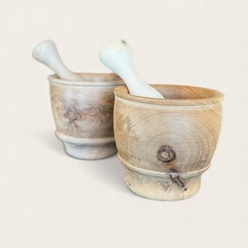 Walnut Wood Mortar and Pestle
