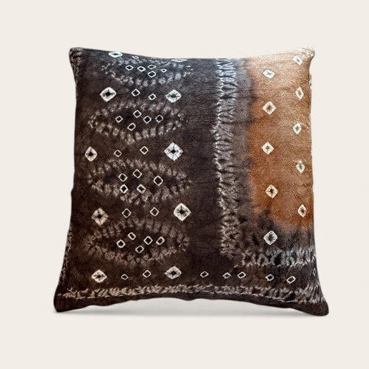 found. Collection Hand-Batik Tye-Dye Silk Pillowcase Earth Hues