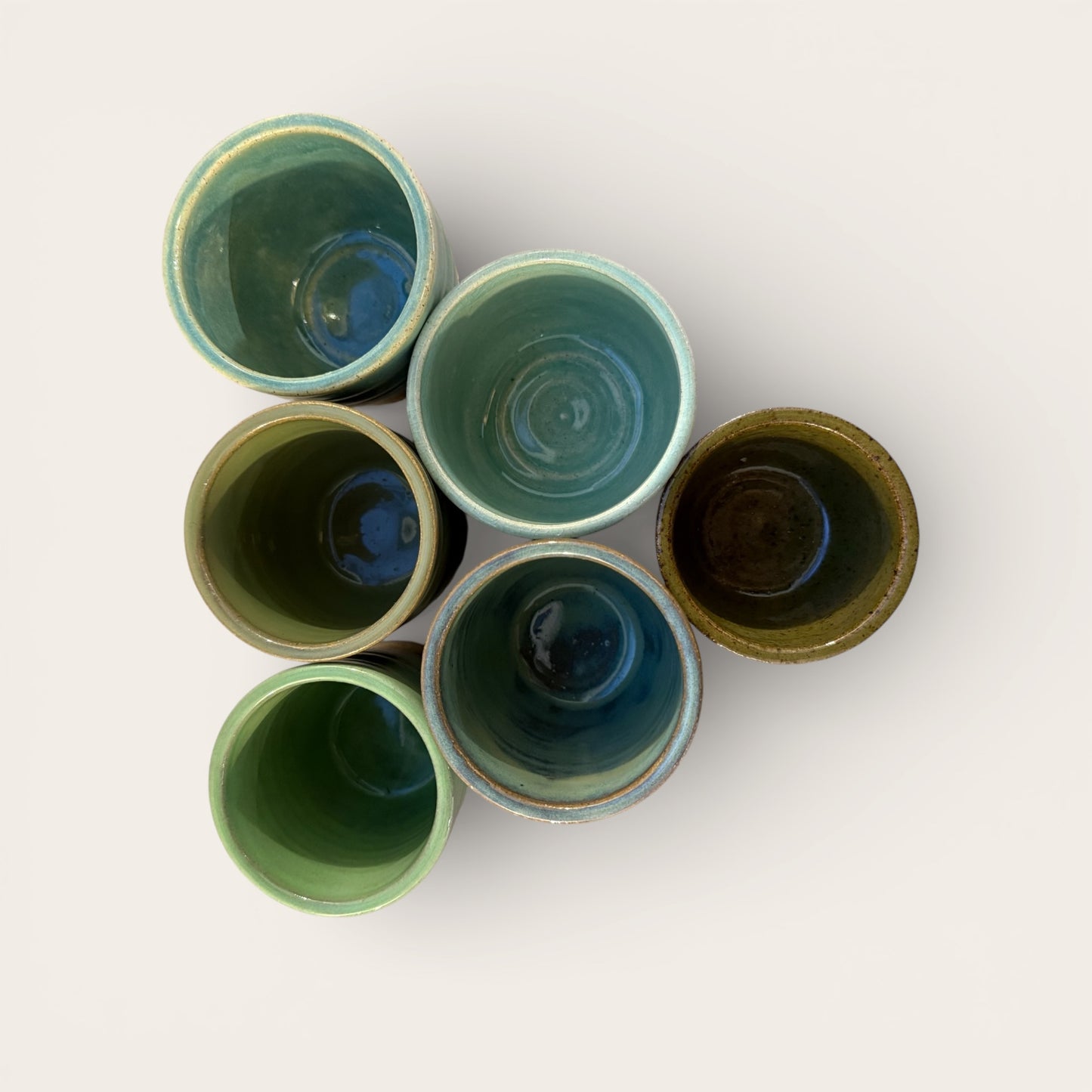 ap pottery turquoise textured cup