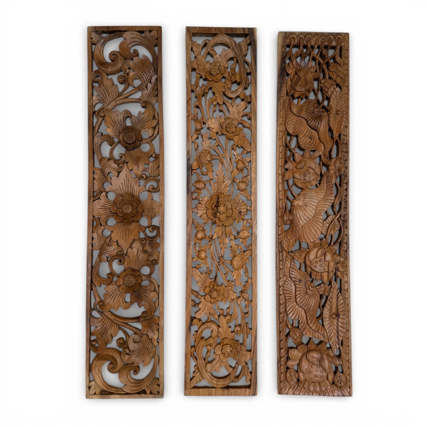 Hand Carved Teak Decorative Panel