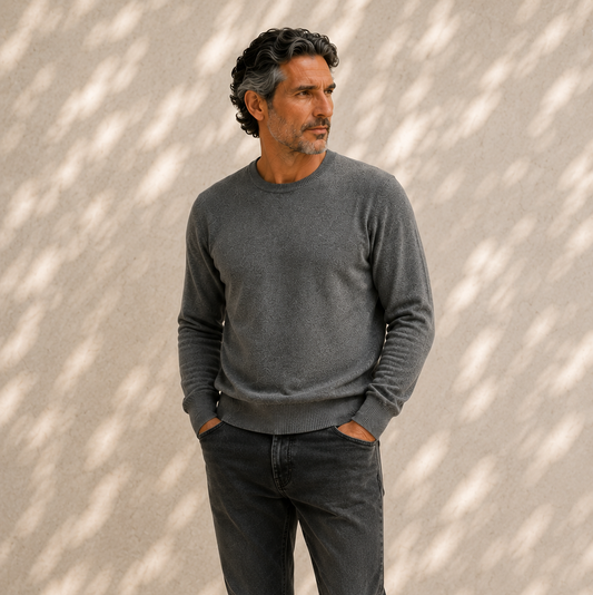 Men’s Italian Renewed Cashmere Crewneck Sweater