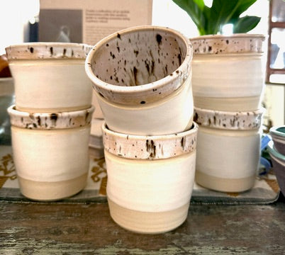 ap pottery spotted thumb cups