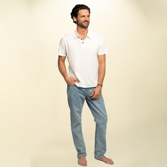 found. Men's Organic Cotton Short Sleeve Polo