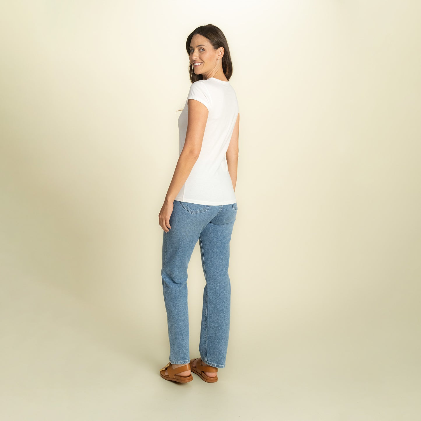 found. Women's Organic Cotton Short Sleeve Fitted Crew Tee