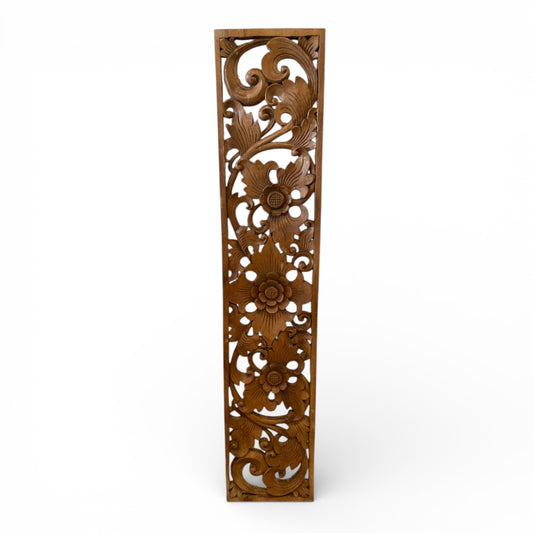 Hand Carved Teak Decorative Panel