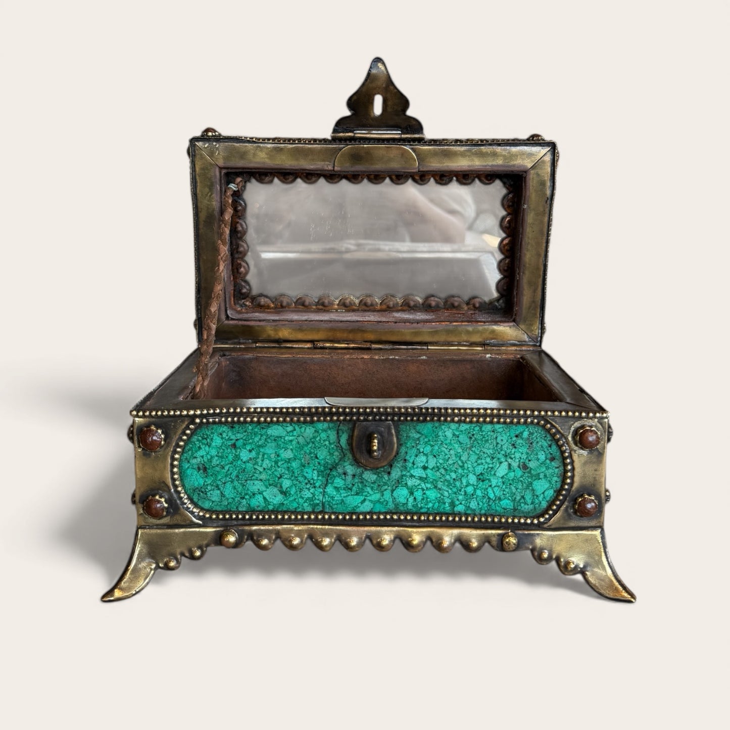 Moroccan Treasure Box Turquoise Stone