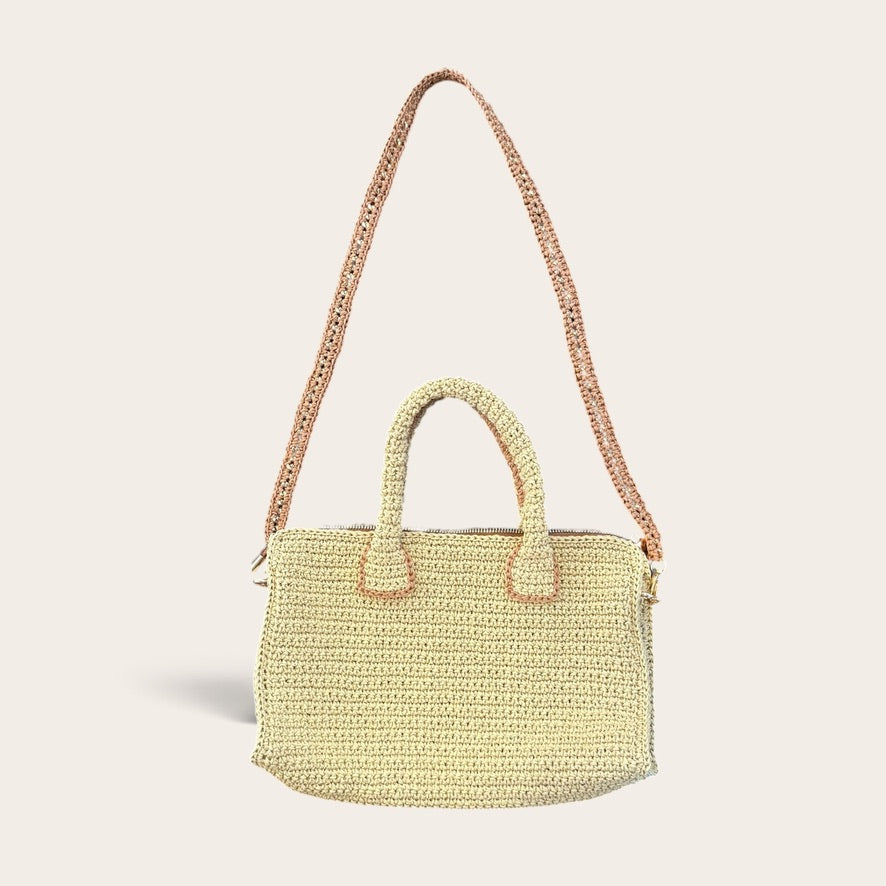 Linen Raffia Cross Body Mini