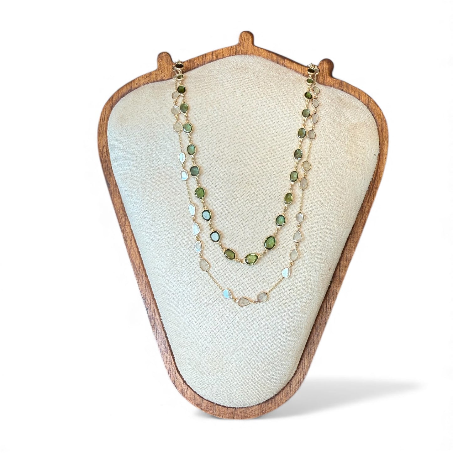 found. Diamond Slice-By-The-Yard Random Design Necklace