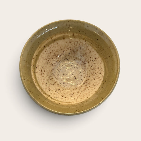 ap pottery green & cream marbled bowl