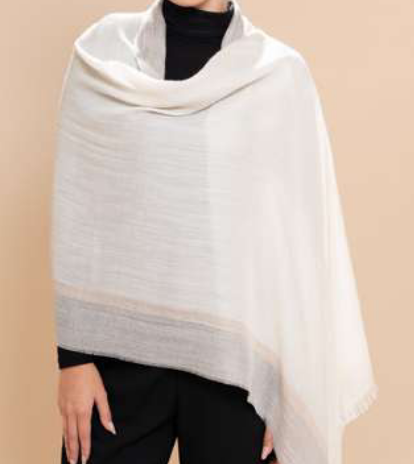 Baby Alpaca and Silk Undyed Shawl