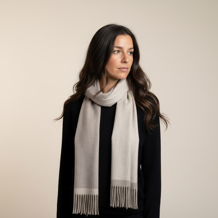 100% Peruvian Baby Alpaca Double-faced Scarf