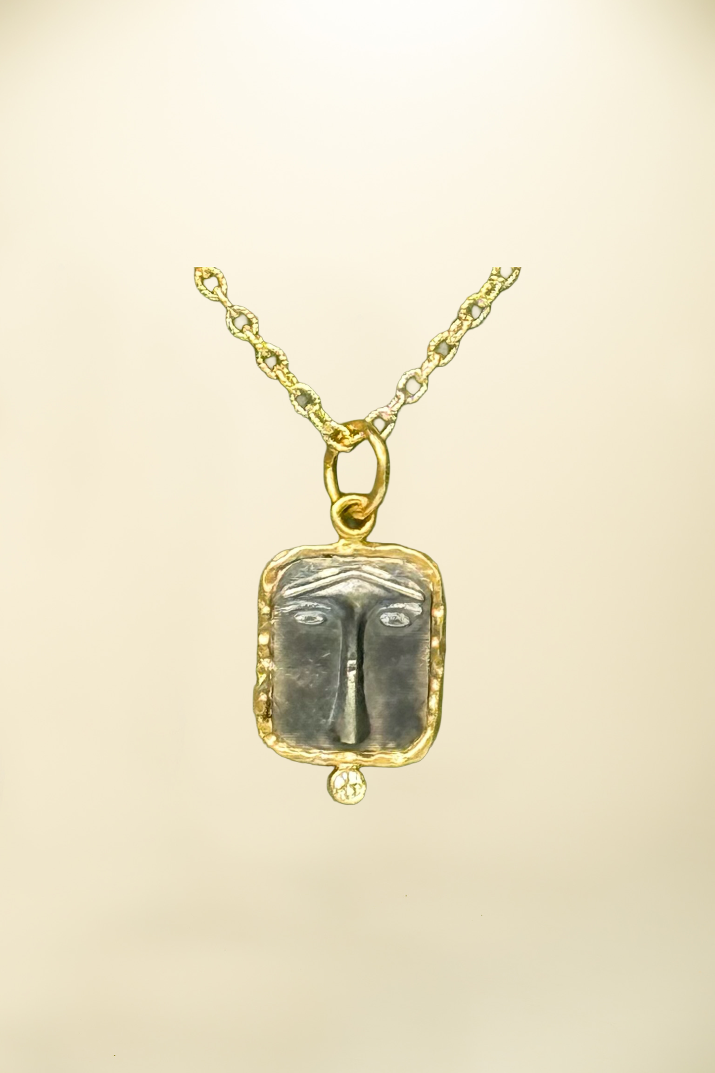 Lion Face Diamond Pendant