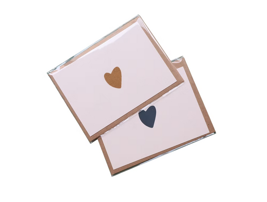 Hand Made Heart Mini Postcard w Envelope