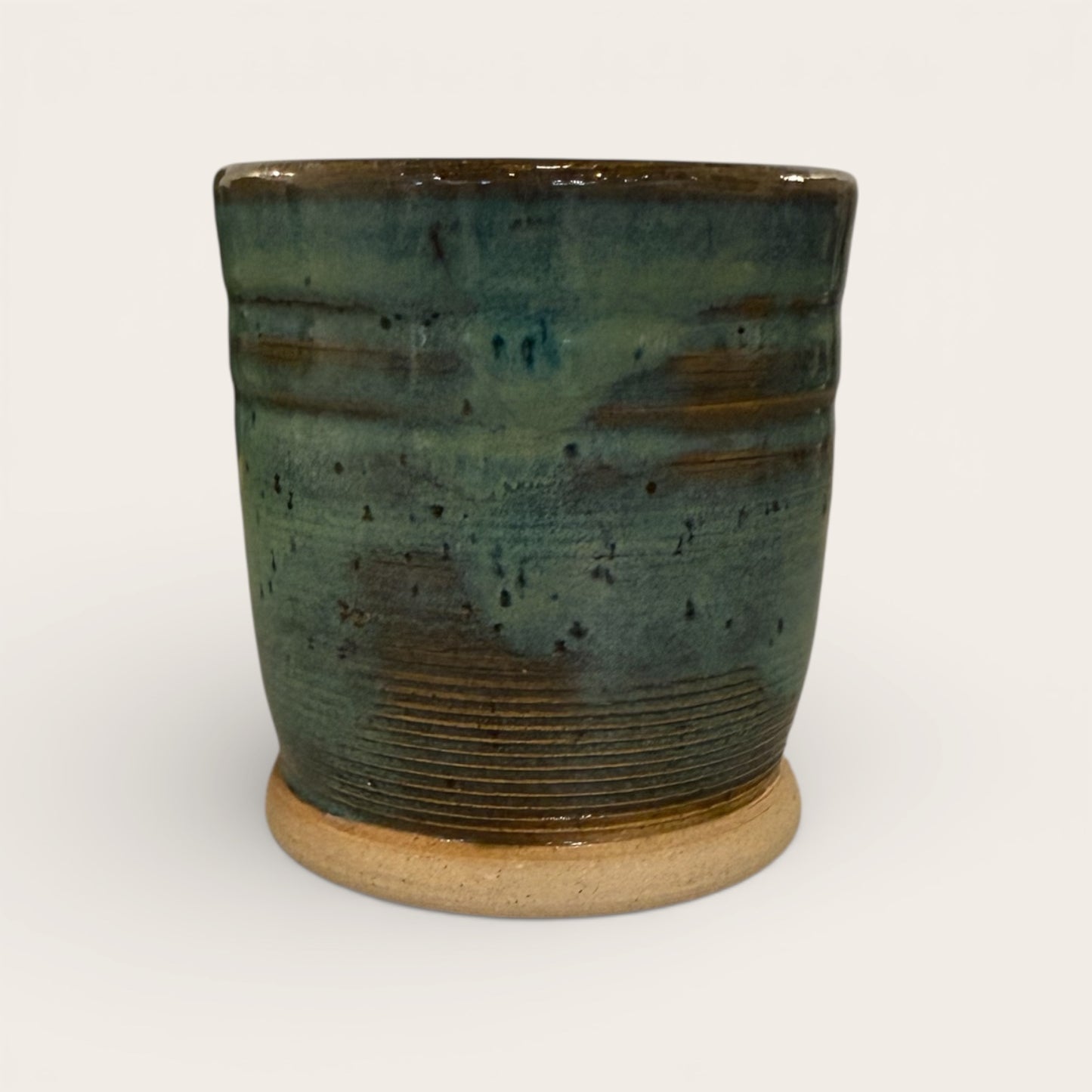 ap pottery rutile blue textured cup