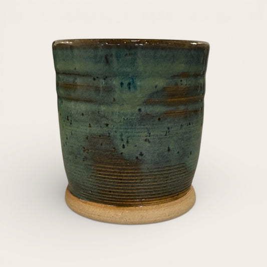 ap pottery rutile blue textured cup