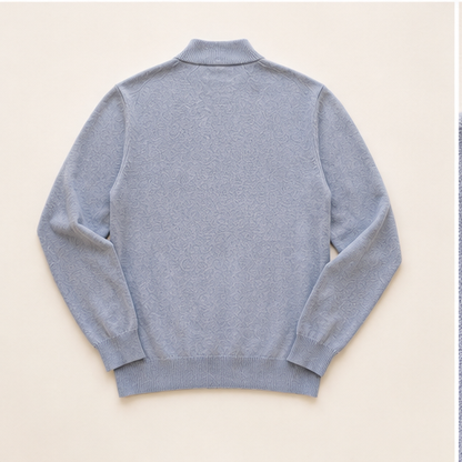 Men’s Italian Renewed Cashmere Zip Henley Sweater