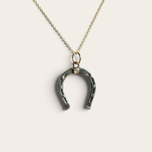 Horseshoe Charm Green