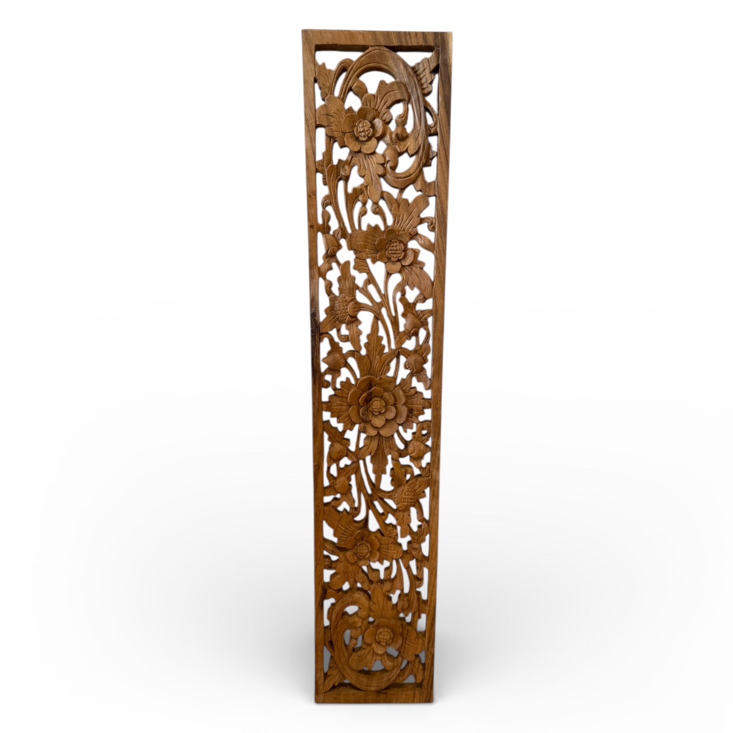 Hand Carved Teak Decorative Panel