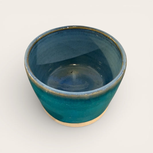 ap pottery turquoise & blue cup