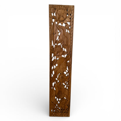 Hand Carved Teak Decorative Panel