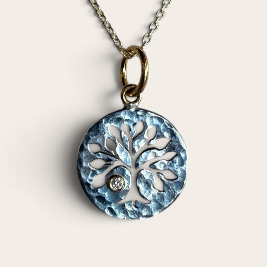 Tree of Life Diamond Stud Cahrm