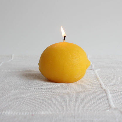 Large Lemon Beeswax Candle