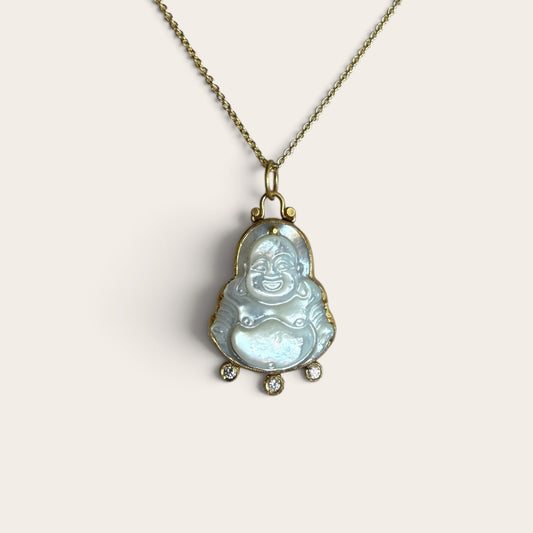 Buddha Intaglio Mother-Of-Pearl Charm