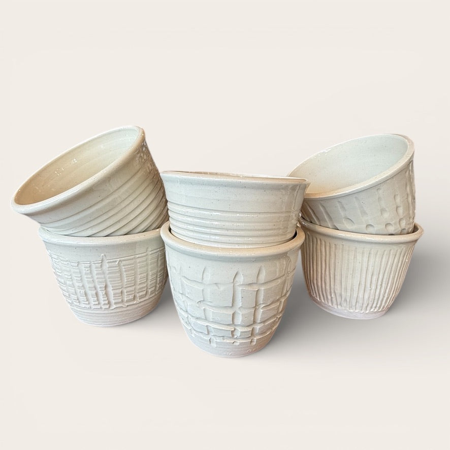 ap pottery carved cups