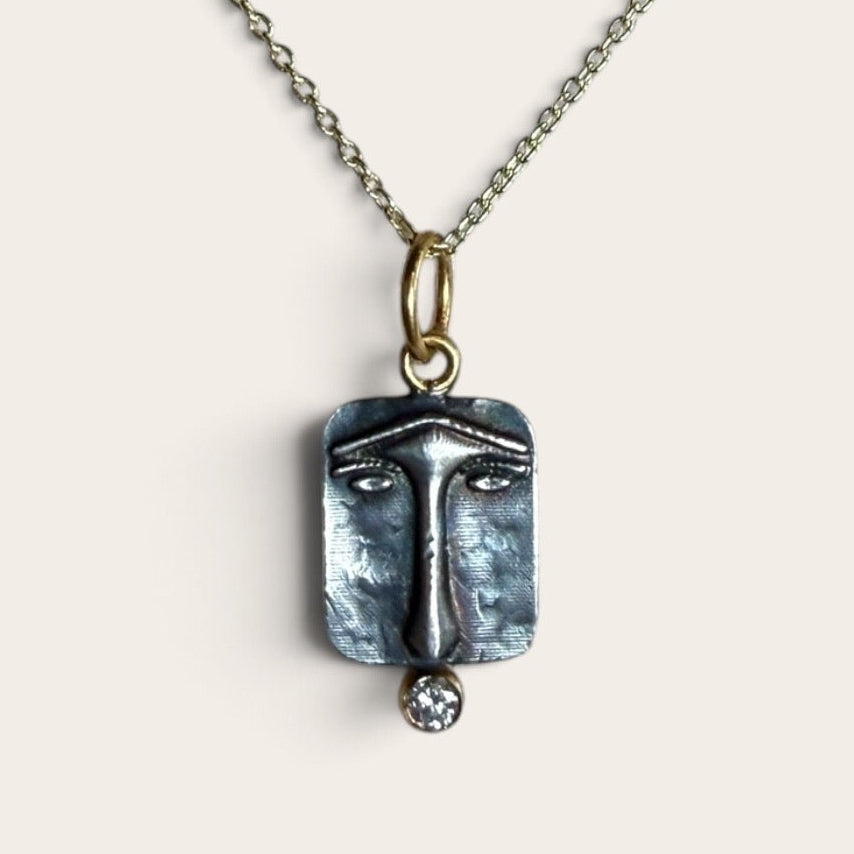 Diamond Stud Mouth Lion Face
