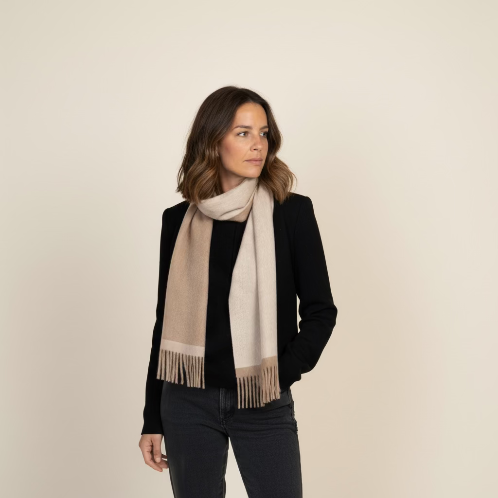 100% Peruvian Baby Alpaca Double-faced Scarf