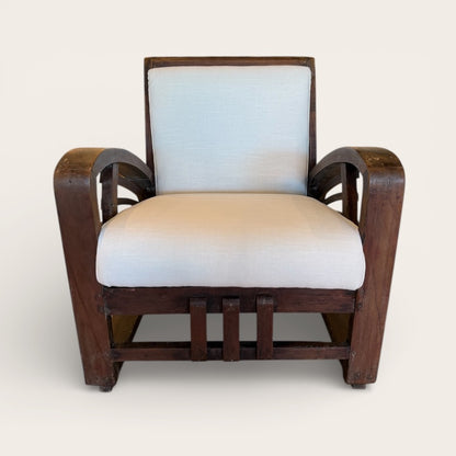 Antique Teak Occasional Armchair