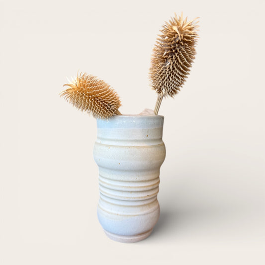 ap pottery white  small moroccan vase