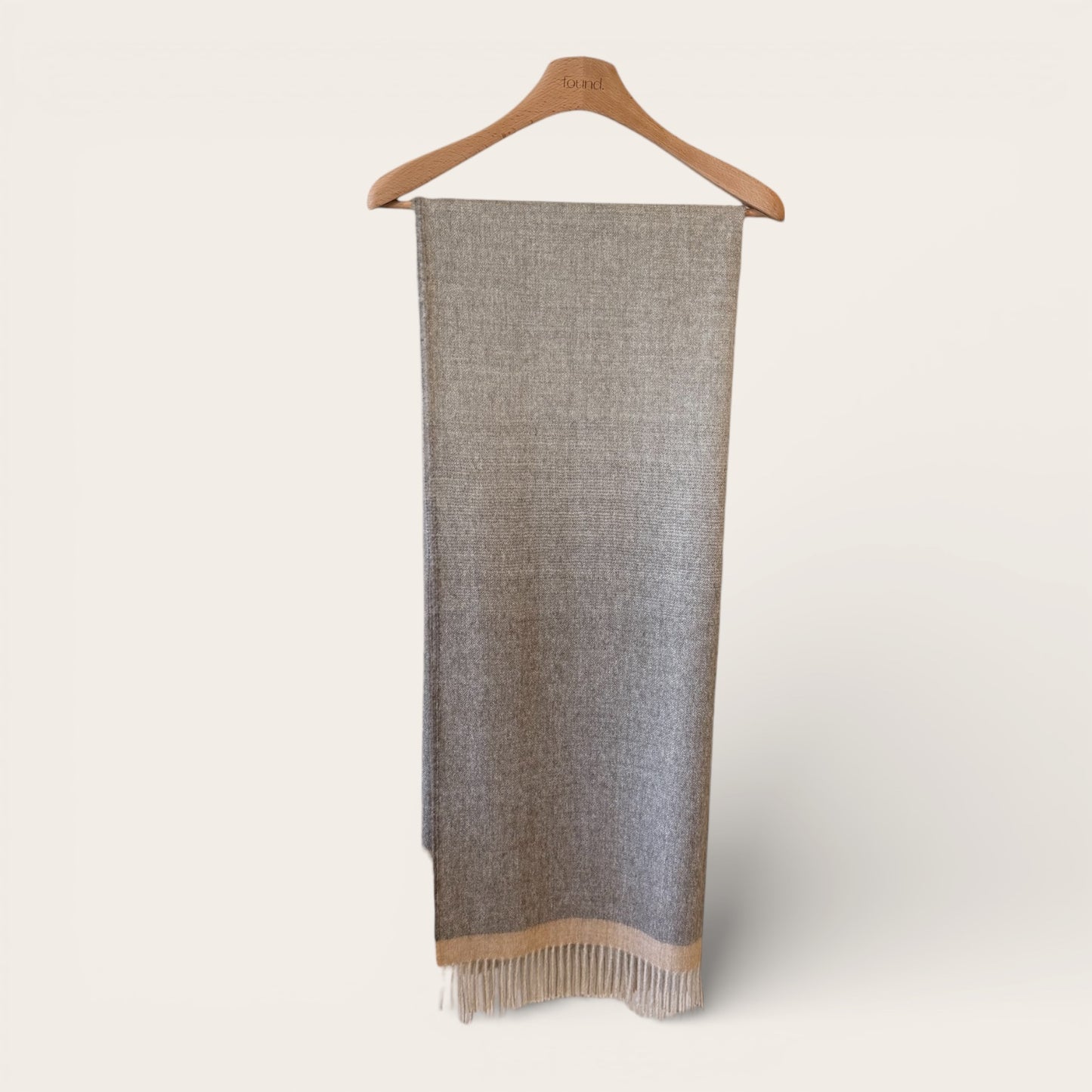 Ombre Baby Alpaca Throw Dark Grey
