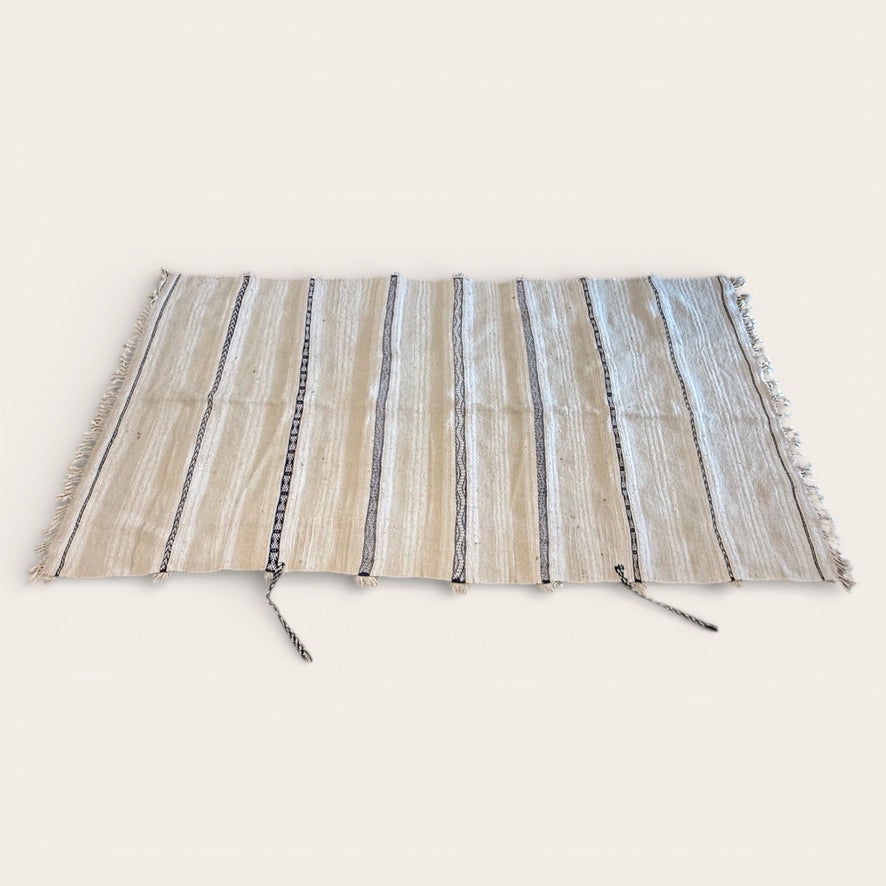 Moroccon Traditional Hand Woven Wedding Blanket with Straps