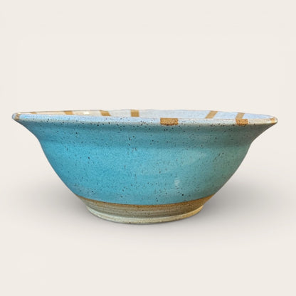 ap pottery patina & patterned serving bowl