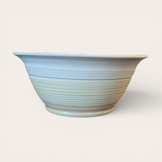 ap pottery white & cream & beige serving bowl