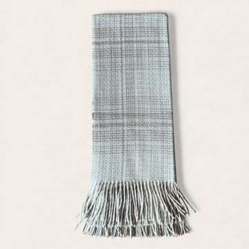 Plaid Baby Alpaca, Natural Colored Yarn Blanket