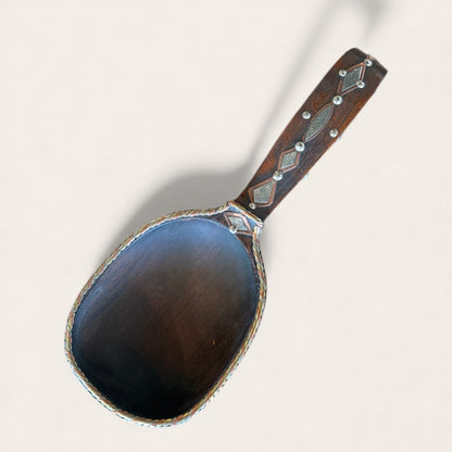 Moroccan Wood Spoon with Silver detailing