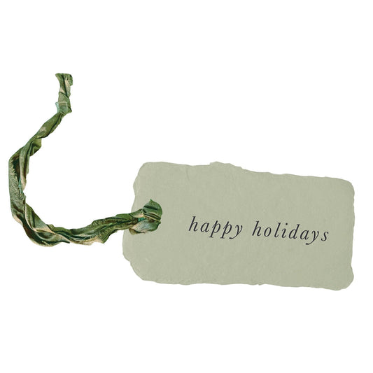 Happy holidays gift tags