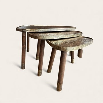 found. Moroccan Hand Crafted Nesting Coffee Table