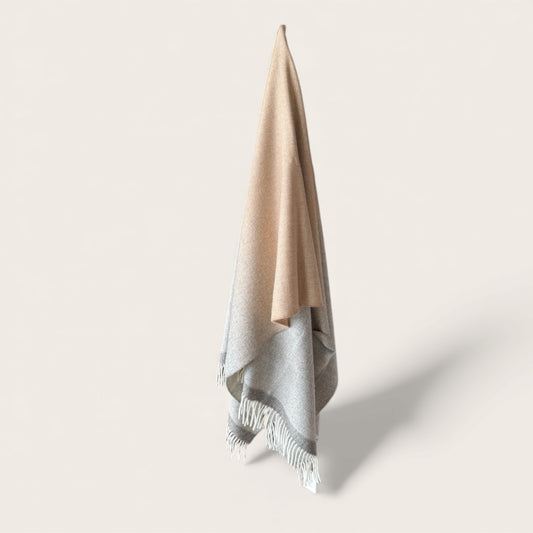 Ombre Baby Alpaca Throw Grey